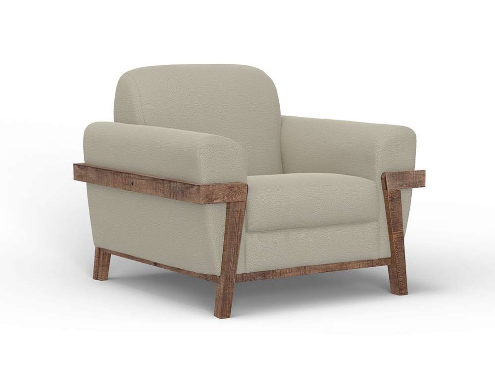 IFD - Loft Brown - Wooden Frame & Base, Armchair - IUP644-ACH-151 veiw 1