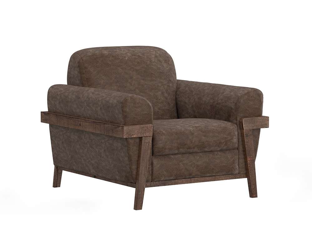 IFD - Loft Brown - Wooden Frame & Base, Armchair - IUP644-ACH-212 veiw 1