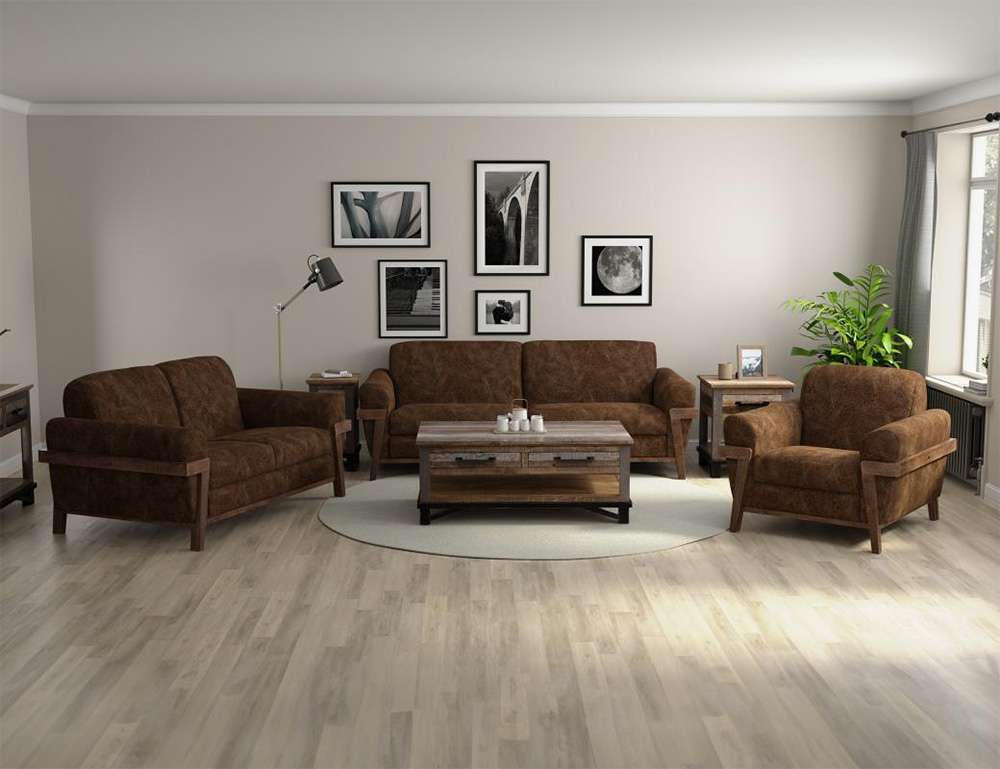IFD - Loft Brown - Wooden Frame & Base, Armchair - IUP644-ACH-212 veiw 2