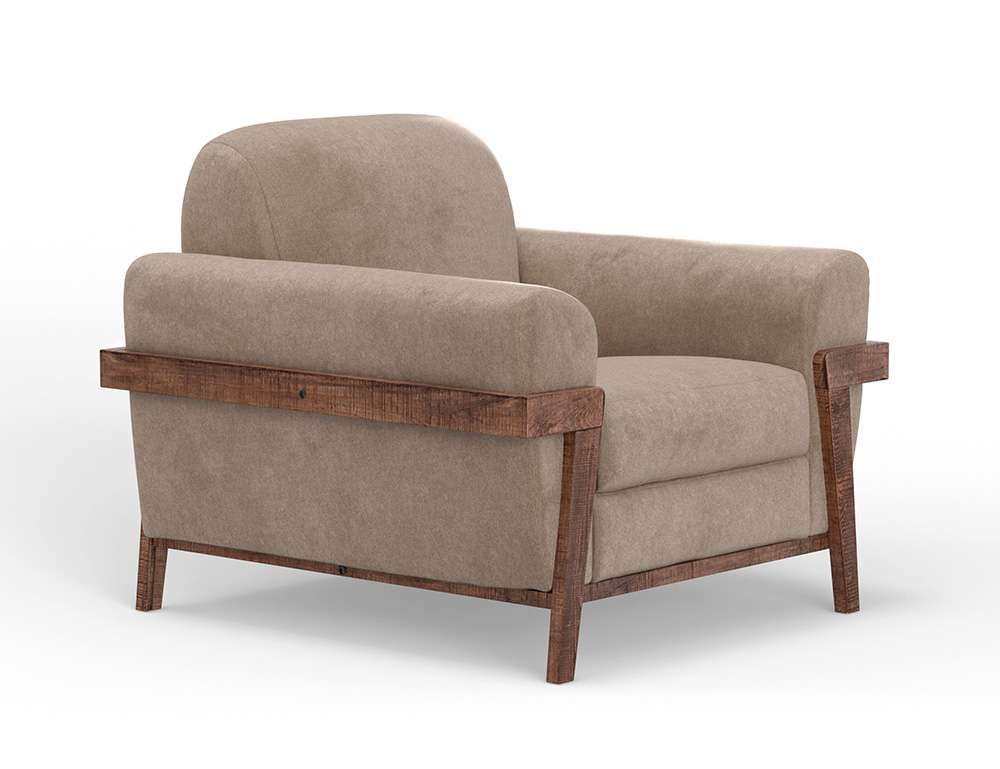 IFD - Loft Brown - Wooden Frame & Base, Armchair - IUP644-ACH-152 veiw 1