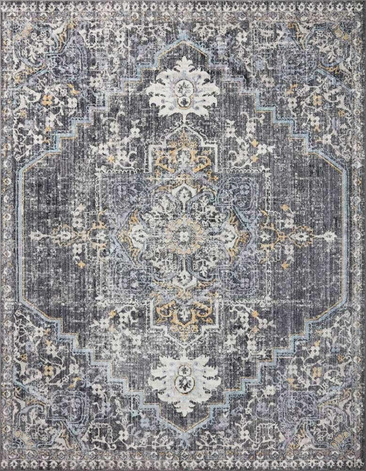 Loloi - Cassandra Charcoal / Gold 18in x 18in Sample Rug - CASNCSN-02CCGO160S veiw 1