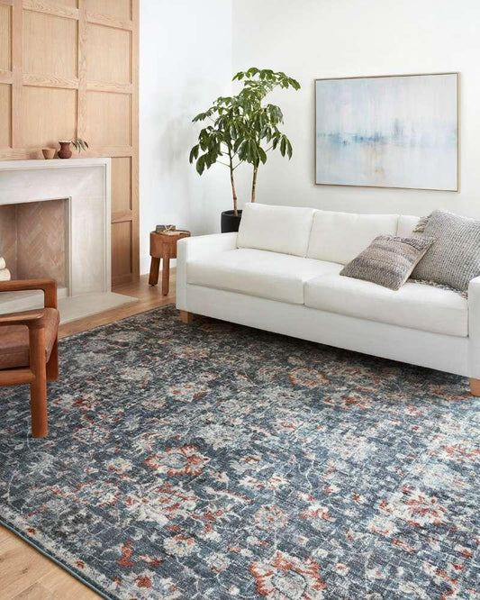 Loloi - Cassandra Blue / Rust 2-6in x 5-9in Accent Rug - CASNCSN-04BBRU2659 veiw 2