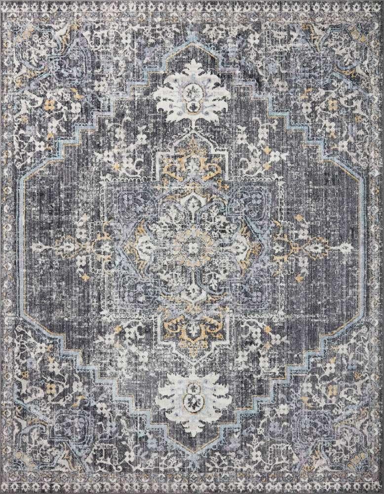 Loloi - Cassandra Charcoal / Gold 2-6in x 5-9in Accent Rug - CASNCSN-02CCGO2659 veiw 1