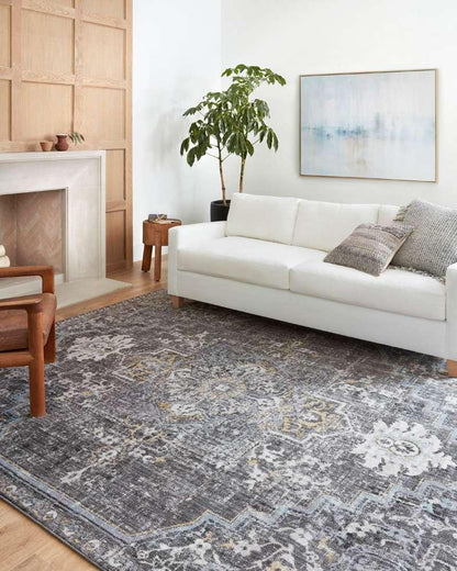 Loloi - Cassandra Charcoal / Gold 2-6in x 5-9in Accent Rug - CASNCSN-02CCGO2659 veiw 2