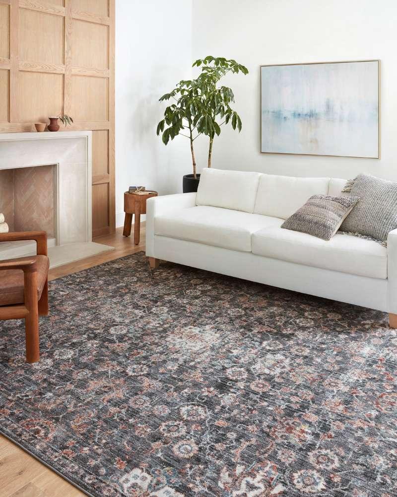 Loloi - Cassandra Charcoal / Rust 2-6in x 5-9in Accent Rug - CASNCSN-03CCRU2659 veiw 2