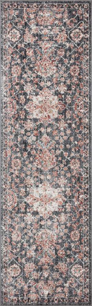 Loloi - Cassandra Charcoal / Rust 2-6in x 7-9in Runner Rug - CASNCSN-03CCRU2679 veiw 1