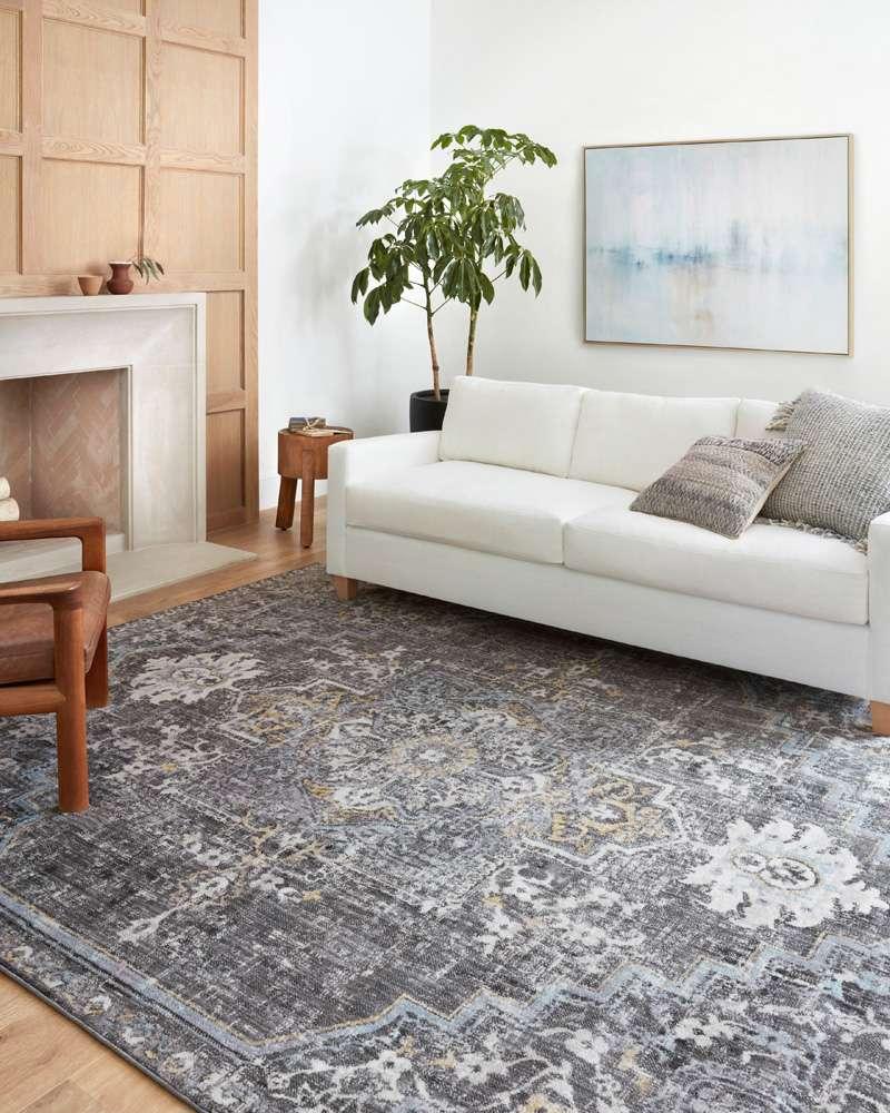 Loloi - Cassandra Charcoal / Gold 3-9in x 5-9in Accent Rug - CASNCSN-02CCGO3959 veiw 2