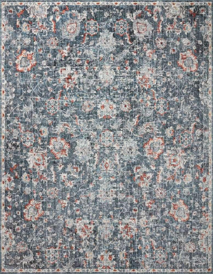 Loloi - Cassandra Blue / Rust 5-3in x 7-9in Area Rug - CASNCSN-04BBRU5379 veiw 1