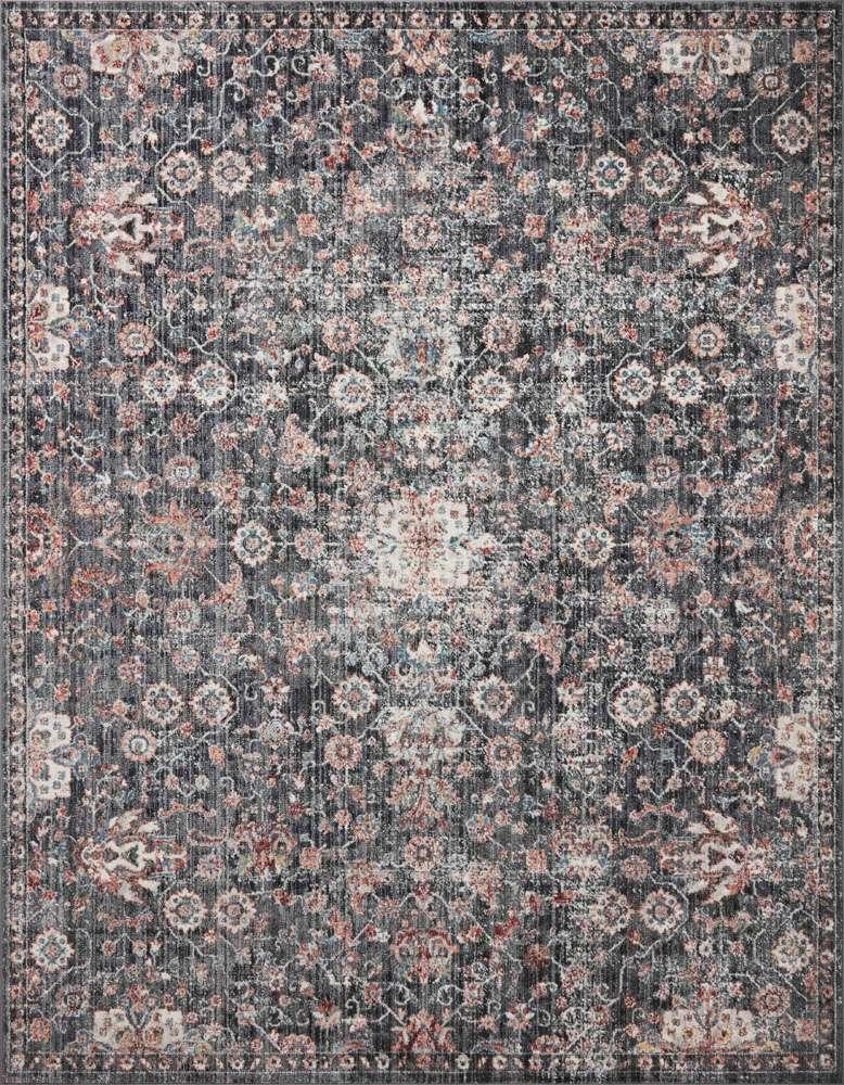 Loloi - Cassandra Charcoal / Rust 5-3in x 7-9in Area Rug - CASNCSN-03CCRU5379 veiw 1