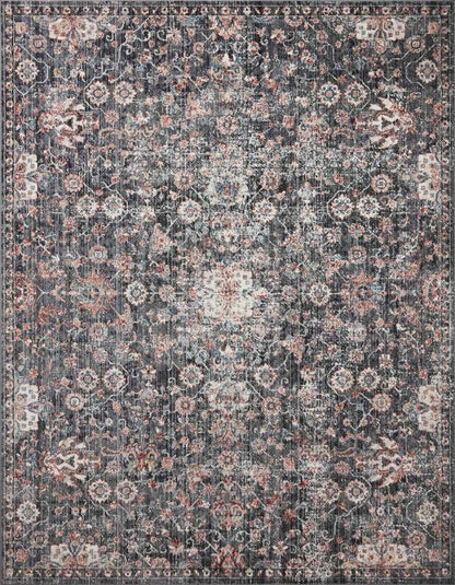 Loloi - Cassandra Charcoal / Rust 5-3in x 7-9in Area Rug - CASNCSN-03CCRU5379 veiw 1