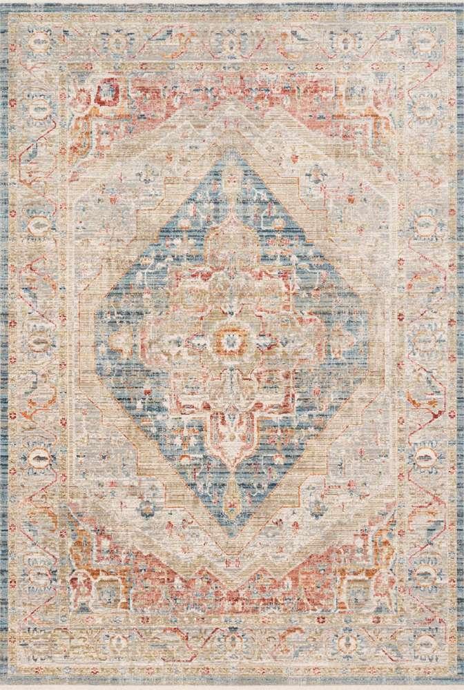 Loloi - Claire Blue / Multi 18in x 18in Sample Rug - CLAECLE-04BBML160S veiw 1