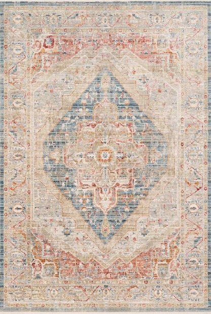 Loloi - Claire Blue / Multi 18in x 18in Sample Rug - CLAECLE-04BBML160S veiw 1