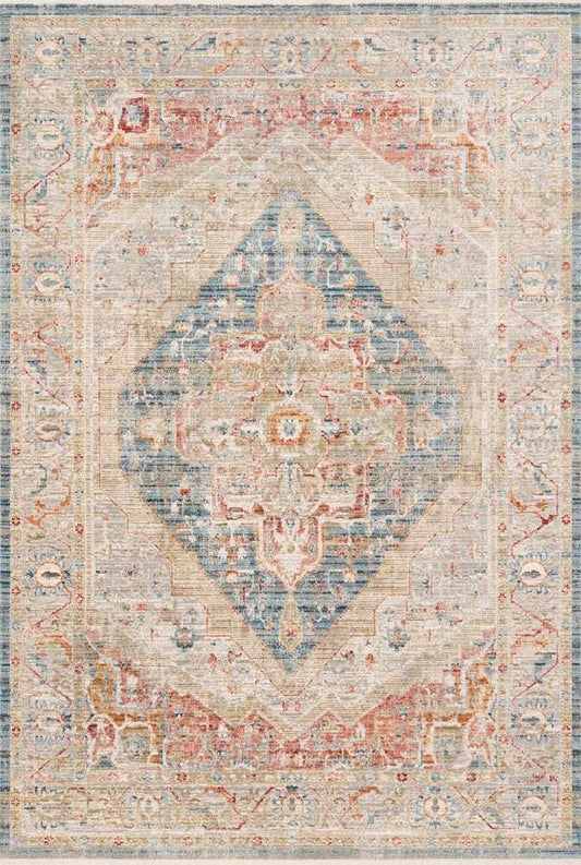 Loloi - Claire Blue / Multi 18in x 18in Sample Rug - CLAECLE-04BBML160S veiw 1