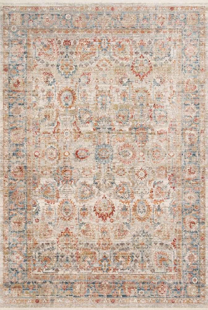 Loloi - Claire Ivory / Ocean 9-6in x 13 Area Rug - CLAECLE-02IVOC96D0 veiw 1