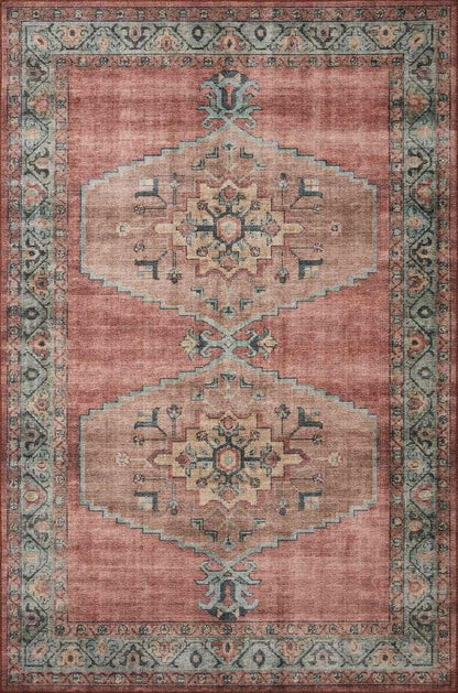 Loloi - Heidi Spice / Aqua 18in x 18in Sample Rug - HEIDHEI-05SQAQ160S veiw 1