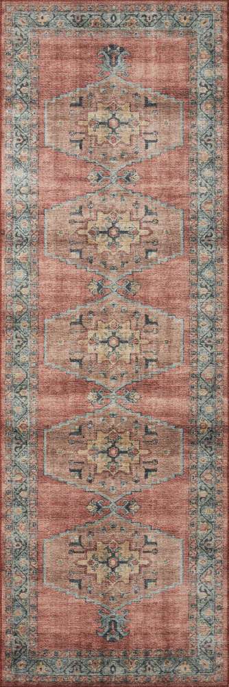 Loloi - Heidi Spice / Aqua 2-6in x 7-6in Runner Rug - HEIDHEI-05SQAQ2676 veiw 1