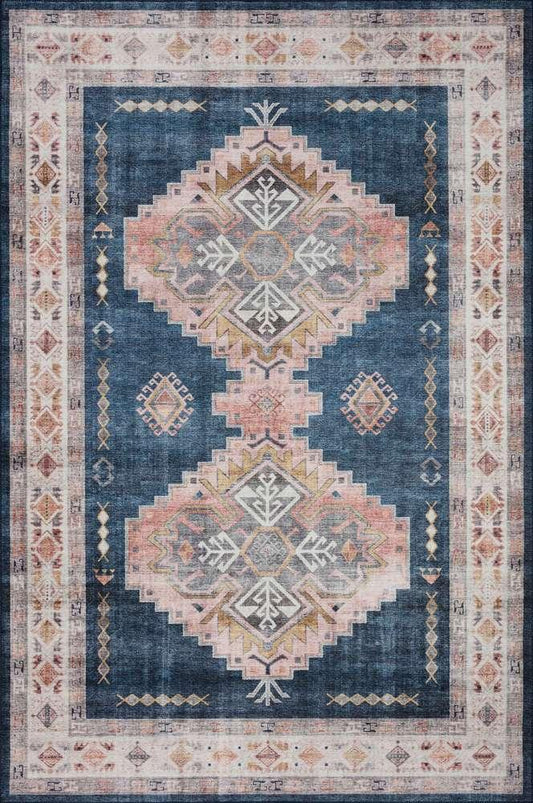 Loloi - Heidi Denim / Blush 3-6in x 5-6in Accent Rug - HEIDHEI-03DEBH3656 veiw 1
