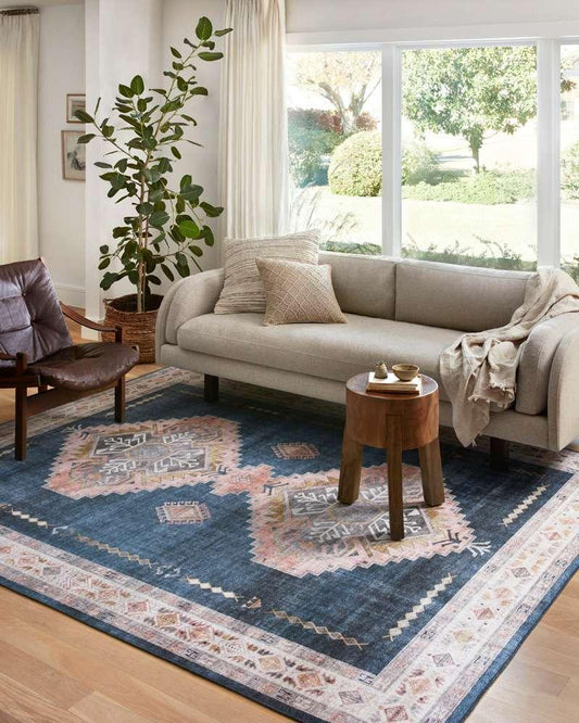 Loloi - Heidi Denim / Blush 3-6in x 5-6in Accent Rug - HEIDHEI-03DEBH3656 veiw 2