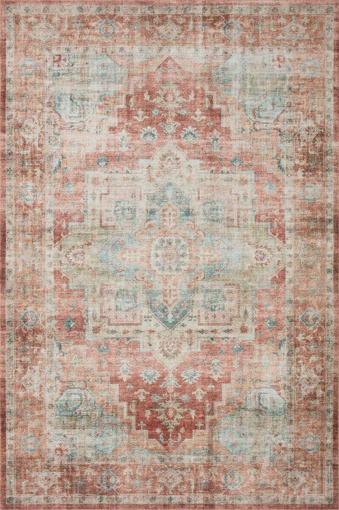 Loloi - Heidi Terracotta / Aqua 3-6in x 5-6in Accent Rug - HEIDHEI-01TCAQ3656 veiw 1