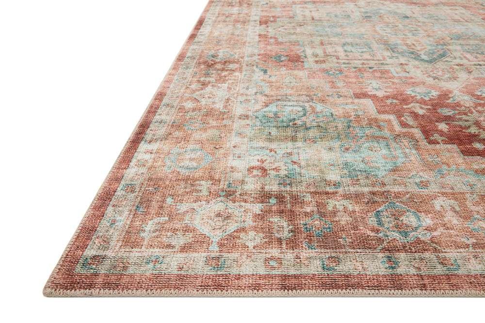 Loloi - Heidi Terracotta / Aqua 3-6in x 5-6in Accent Rug - HEIDHEI-01TCAQ3656 veiw 3