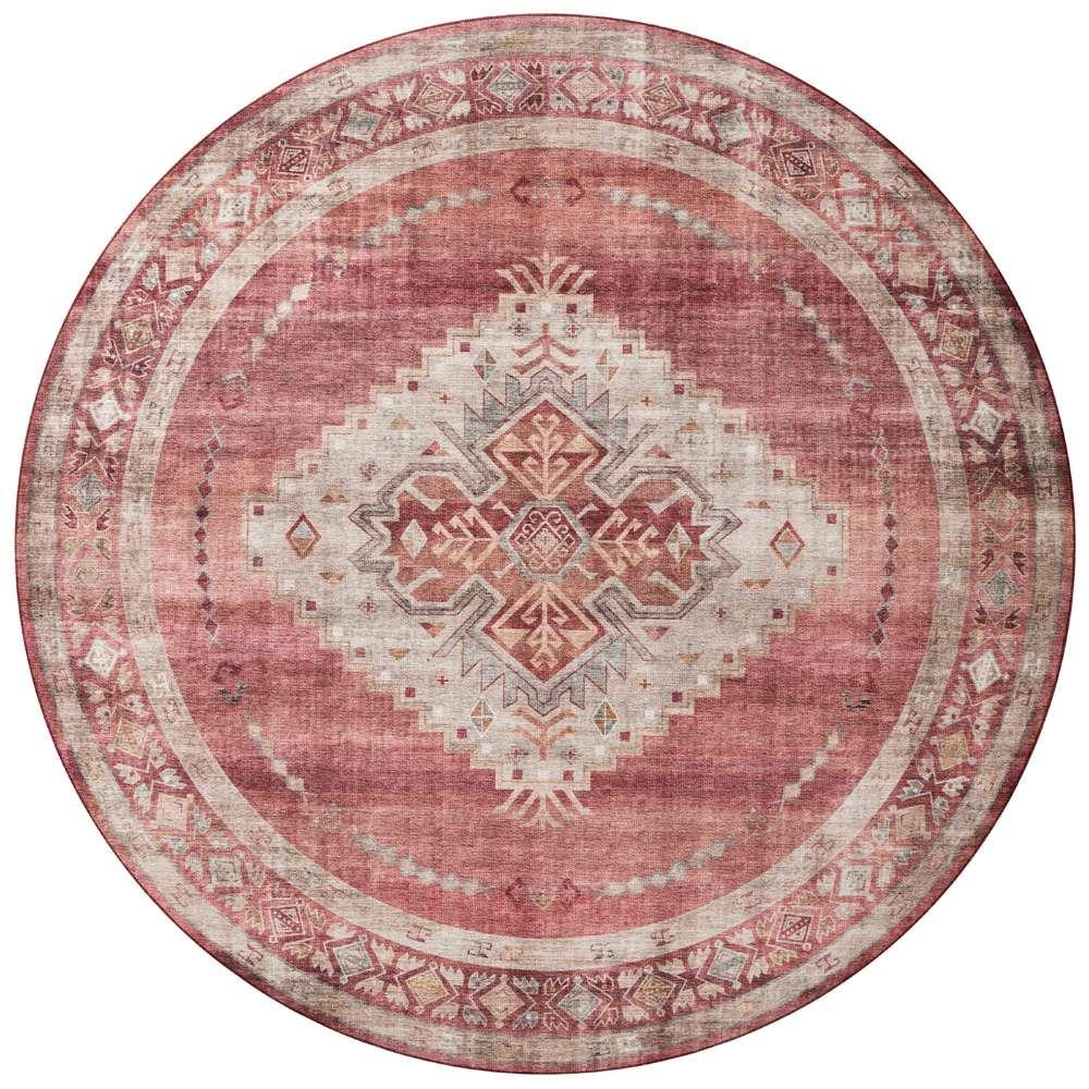 Loloi - Heidi Sunset / Natural 6-0in x 6-0in Round Area Rug - HEIDHEI-03SSNA600R veiw 1