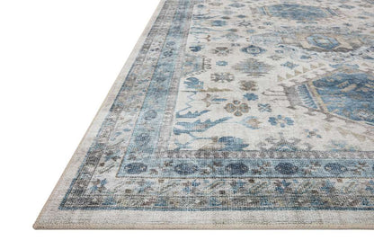 Loloi - Heidi Ivory / Ocean 7-6in x 9-6in Area Rug - HEIDHEI-04IVOC7696 veiw 4