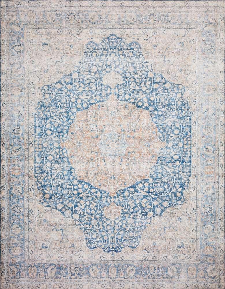 Loloi - Layla Blue / Tangerine 2-0in x 5-0in Accent Rug - LAYLLAY-07BBTG2050 veiw 1