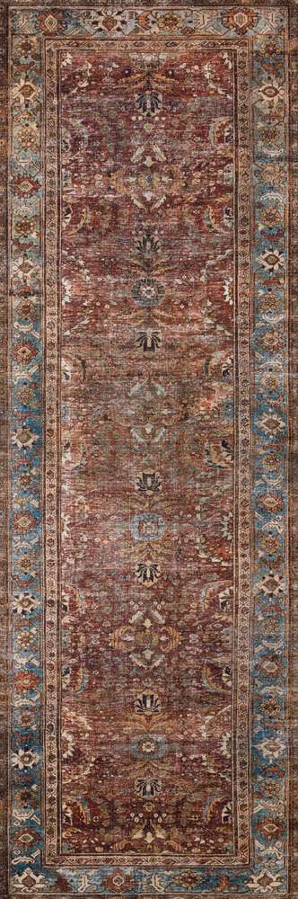 Loloi - Layla Brick / Blue 2-6in x 9-6in Runner Rug - LAYLLAY-01BKBB2696 veiw 1