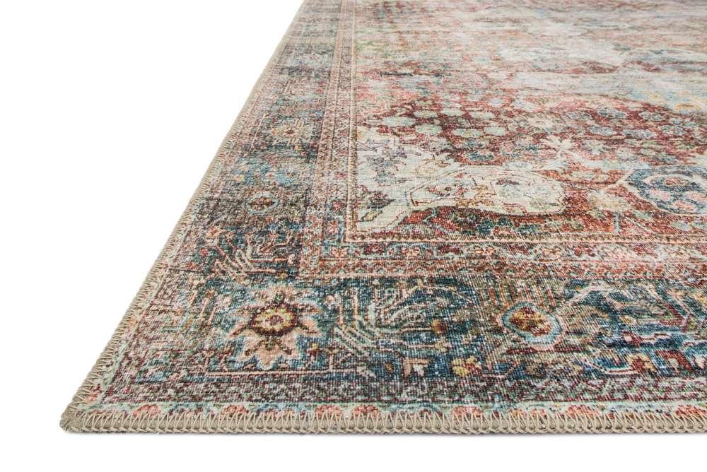 Loloi - Loren Brick / Multi 18in x 18in Sample Rug - LORELQ-14BKML160S veiw 5