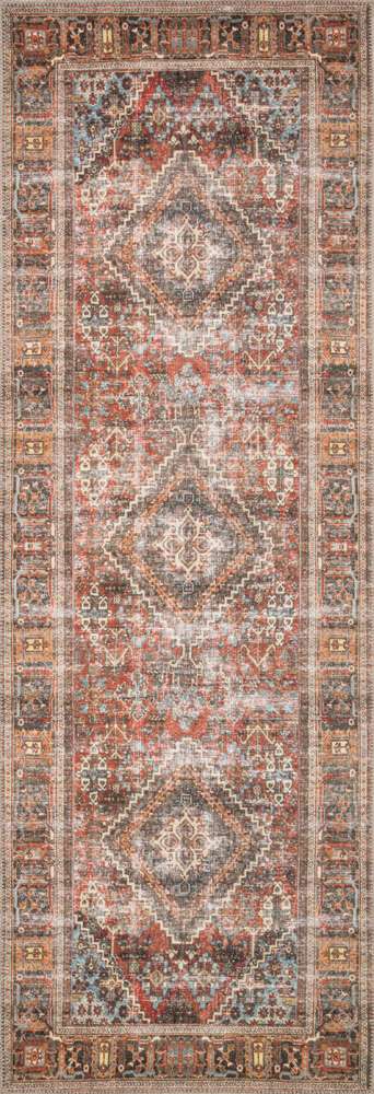 Loloi - Loren Brick / Midnight 2-6in x 7-6in Runner Rug - LORELQ-13BKMD2676 veiw 1