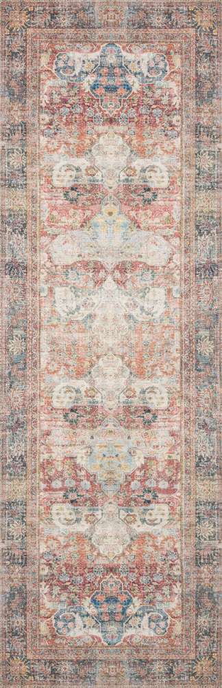 Loloi - Loren Brick / Multi 2-6in x 7-6in Runner Rug - LORELQ-14BKML2676 veiw 1