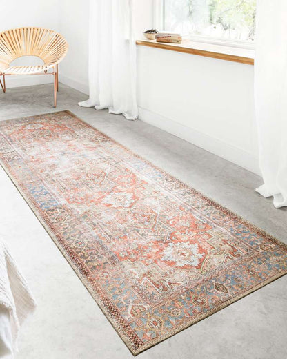Loloi - Loren Terracotta / Sky 2-6in x 7-6in Runner Rug - LORELQ-15TCSC2676 veiw 2