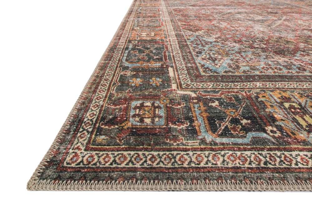 Loloi - Loren Brick / Midnight 3-6in x 5-6in Accent Rug - LORELQ-13BKMD3656 veiw 3