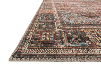 Loloi - Loren Brick / Midnight 3-6in x 5-6in Accent Rug - LORELQ-13BKMD3656 veiw 3