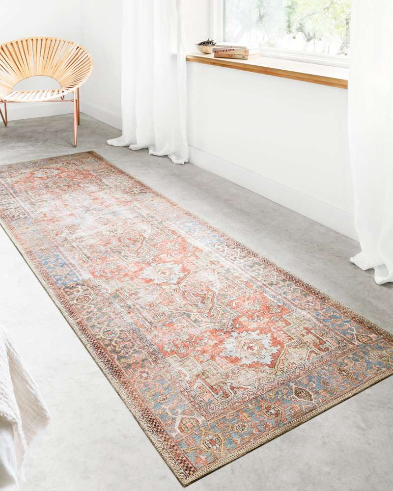 Loloi - Loren Terracotta / Sky 5-0in x 7-6in Area Rug - LORELQ-15TCSC5076 veiw 4
