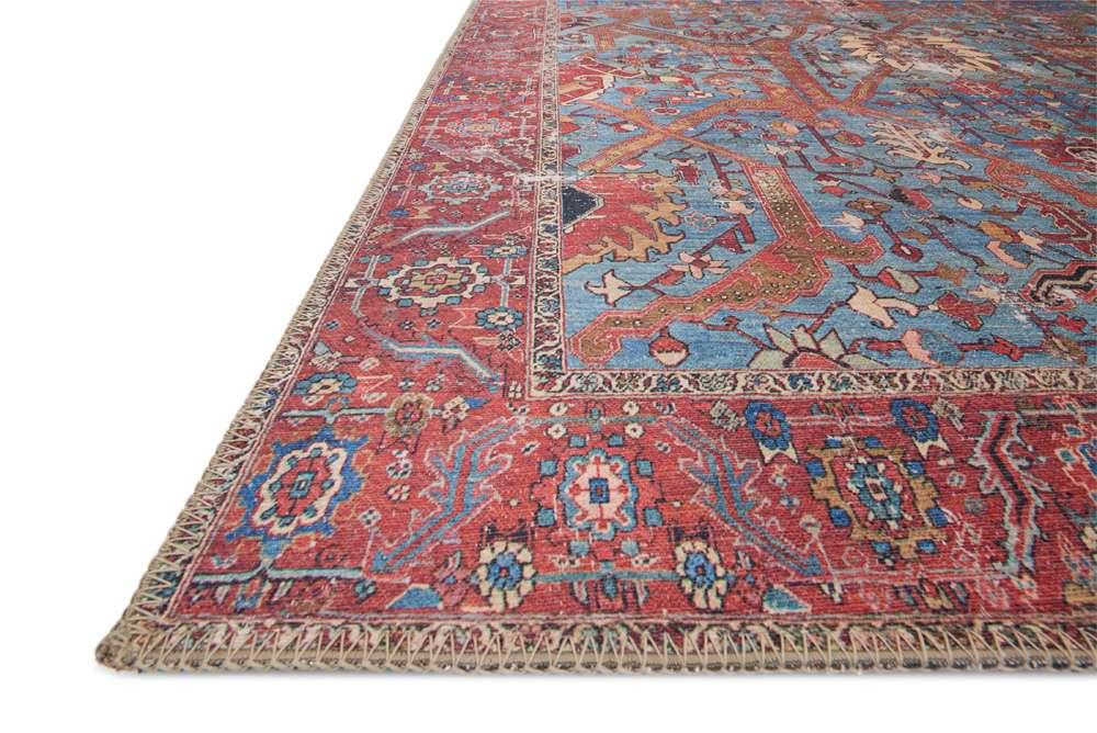 Loloi - Loren Blue / Red 7-6in x 9-6in Area Rug - LORELQ-10BBRE7696 veiw 3