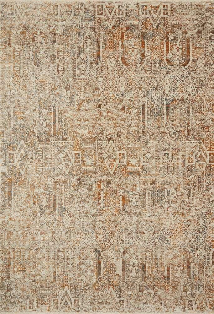 Loloi - Lourdes Ivory / Orange 2-3in x 3-10in Accent Rug - LOURLOU-05IVOR233A veiw 1