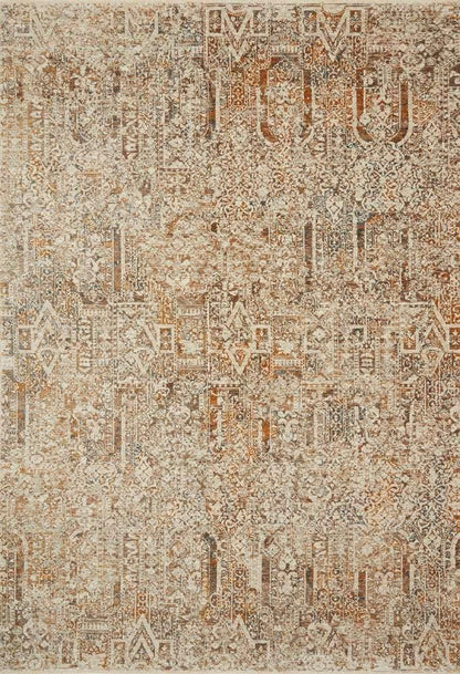 Loloi - Lourdes Ivory / Orange 2-3in x 3-10in Accent Rug - LOURLOU-05IVOR233A veiw 1