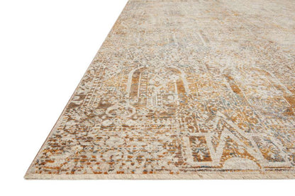Loloi - Lourdes Ivory / Orange 2-3in x 3-10in Accent Rug - LOURLOU-05IVOR233A veiw 2