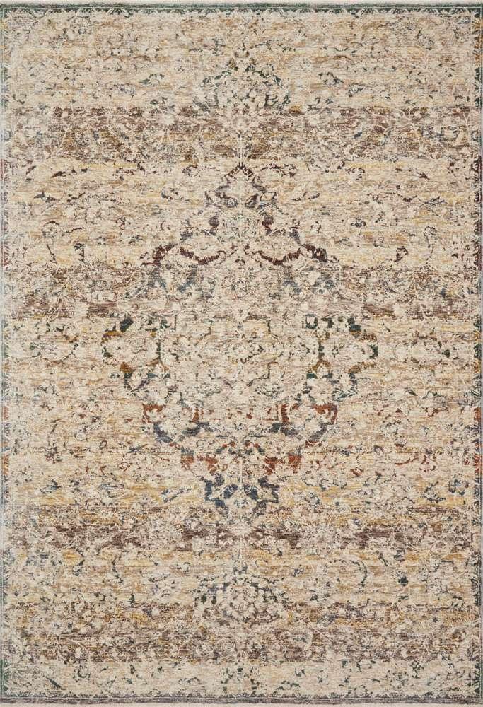 Loloi - Lourdes Ivory / Multi 2-8in x 2-8in Round Accent Rug - LOURLOU-06IVML280R veiw 1