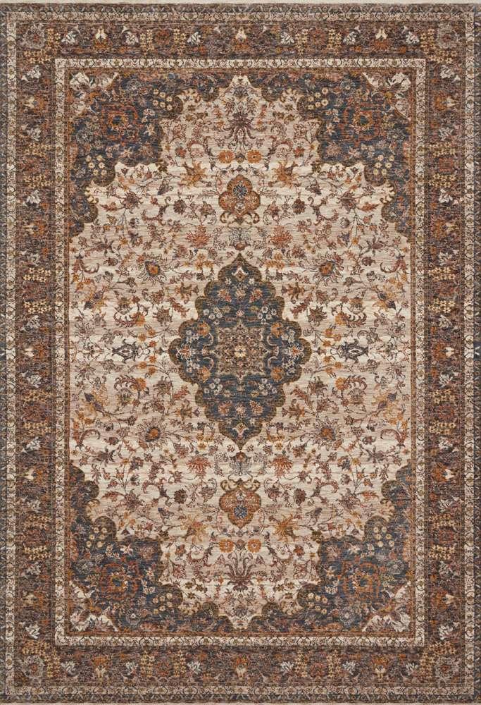 Loloi - Lourdes Natural / Ocean 2-8in x 2-8in Round Accent Rug - LOURLOU-01NAOC280R veiw 1