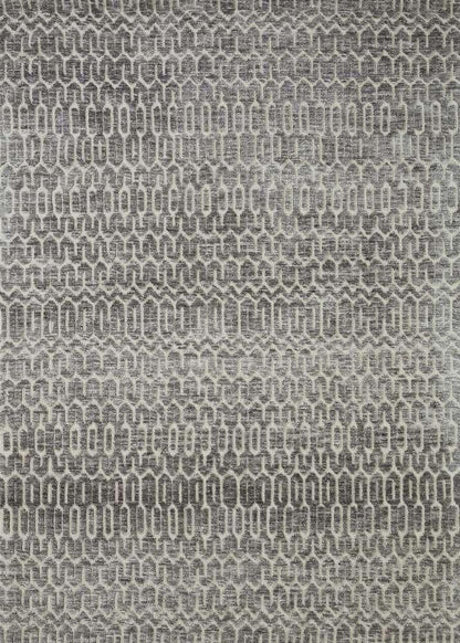 Loloi - Neda Ivory / Charcoal 18in x 18in Sample Rug - NEDANED-03IVCC160S veiw 1