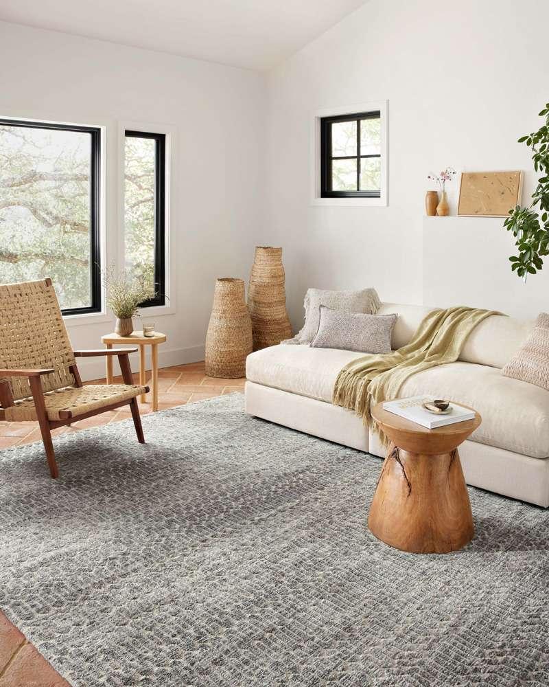 Loloi - Neda Ivory / Charcoal 18in x 18in Sample Rug - NEDANED-03IVCC160S veiw 2