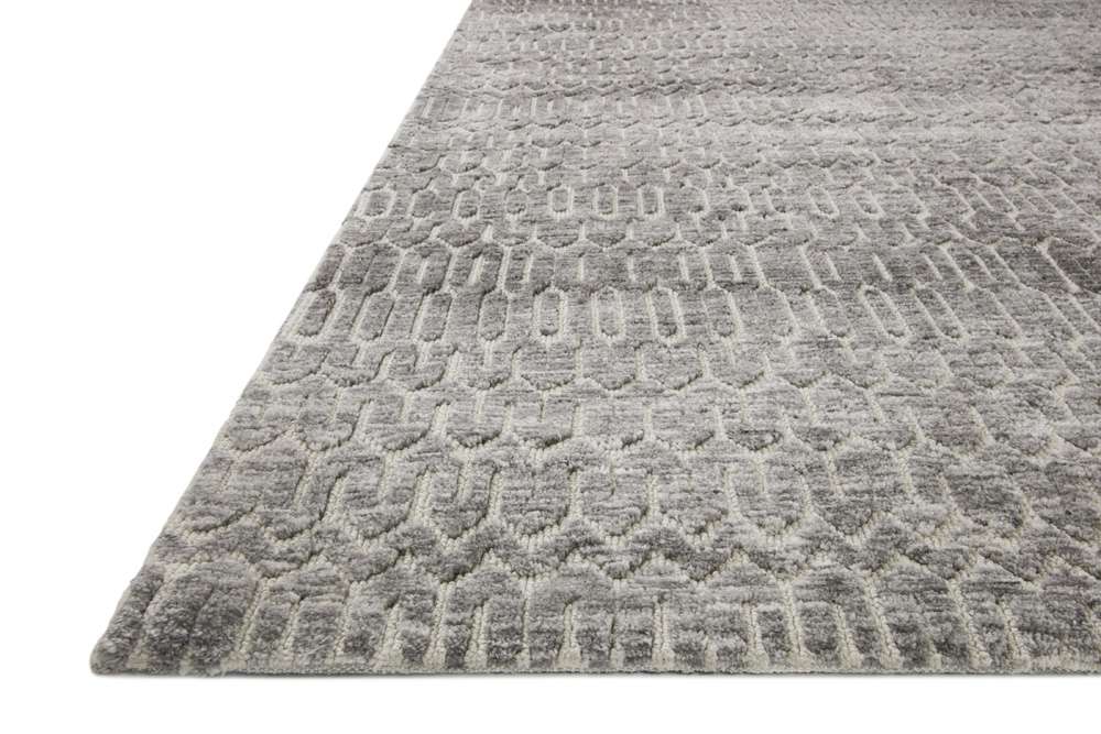 Loloi - Neda Ivory / Charcoal 18in x 18in Sample Rug - NEDANED-03IVCC160S veiw 3