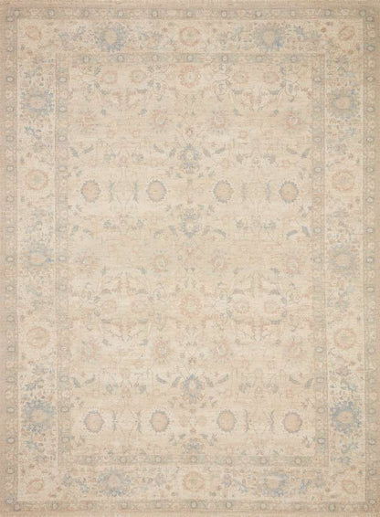 Loloi - Priya Natural / Blue 18in x 18in Sample Rug - PRIYPRY-05NABB160S veiw 1