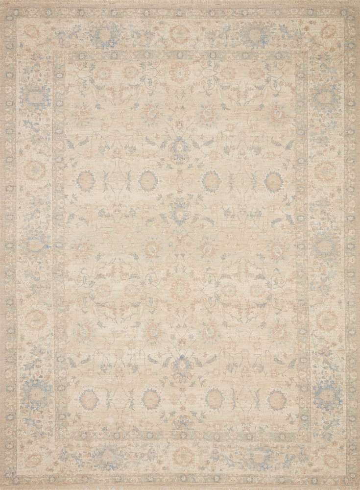 Loloi - Priya Natural / Blue 2-3in x 3-9in Accent Rug - PRIYPRY-05NABB2339 veiw 1