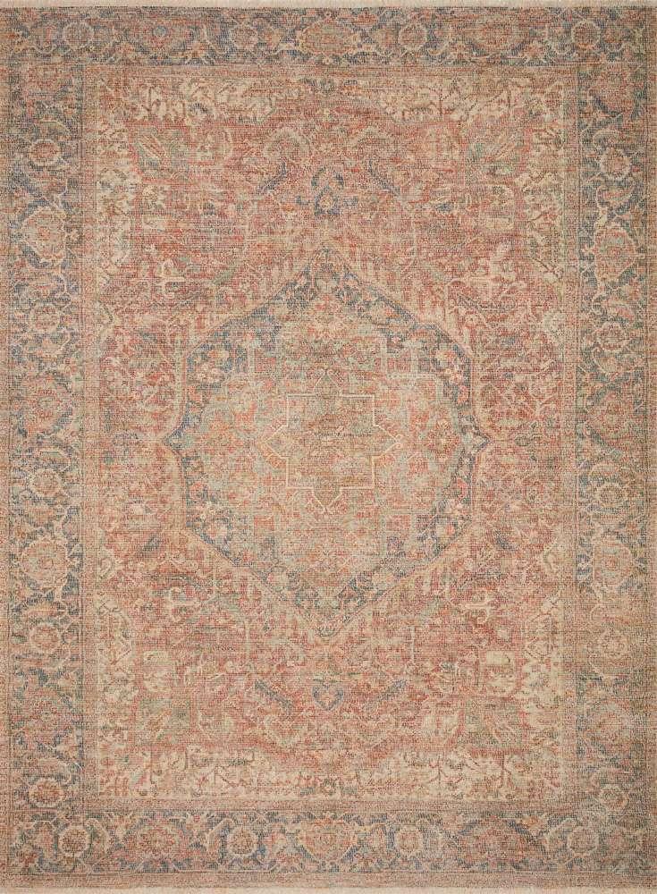 Loloi - Priya Brick / Navy 3-6in x 5-6in Accent Rug - PRIYPRY-07BKNV3656 veiw 1