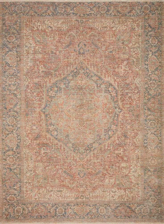 Loloi - Priya Brick / Navy 3-6in x 5-6in Accent Rug - PRIYPRY-07BKNV3656 veiw 1