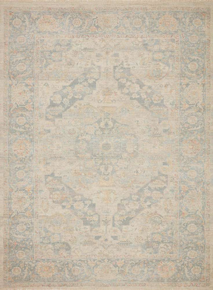 Loloi - Priya Bone / Bluestone 8-6in x 12 Area Rug - PRIYPRY-08BOZV86C0 veiw 1