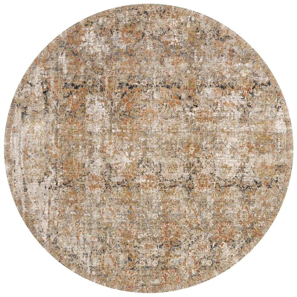 Loloi - Theia Taupe / Gold 7-10in x 7-10in Round Area Rug - THEITHE-02TAGO7A0R veiw 1